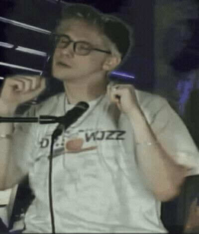 Man In Glasses Singing Into Microphone GIF