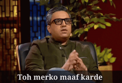 Man In Glasses Sitting With Toh Merko Maaf Karde GIF