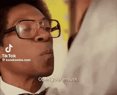 Man In Glasses Telling Open Your Mouth GIF