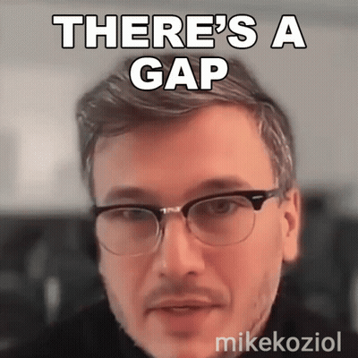 Man in Glasses There 's a Gap