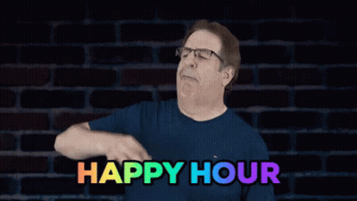 Man In Glasses Thumbs Up Happy Hour Wall GIF