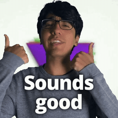 Man In Glasses Wearing Sounds Good Shirt Thumbs Up GIF