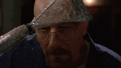 Man In Glasses With Plastic Bag On Head GIF