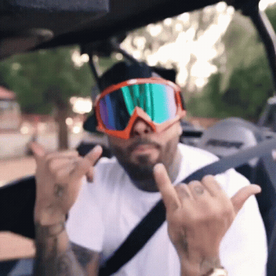 Man In Goggles And Hat Giving Middle Finger GIF