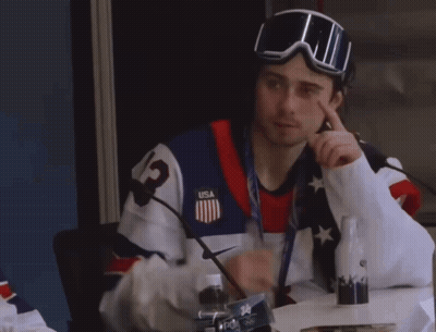 Man In Goggles And Jacket With Number 3 GIF