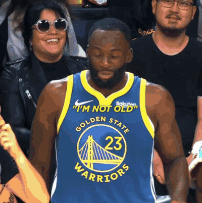 Man In Golden State Warriors Jersey Says I'm Not Old GIF
