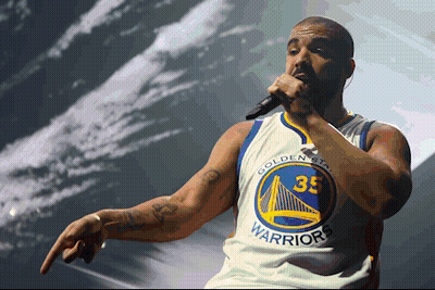Man In Golden State Warriors Jersey Singing Microphone GIF