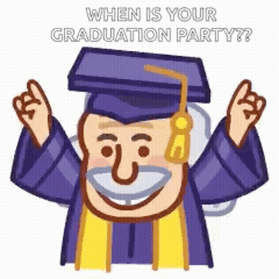 Man In Graduation Cap And Gown Celebrating GIF