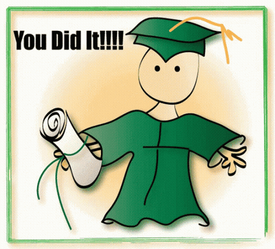 Man In Graduation Cap And Gown Holding Diploma GIF