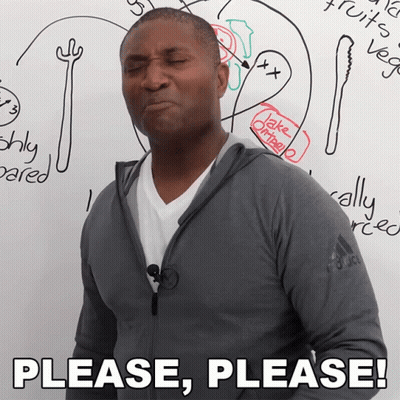 Man In Gray Adidas Jacket Saying Please Please GIF
