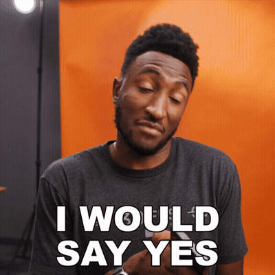 Man In Gray Shirt Says I Would Say Yes GIF