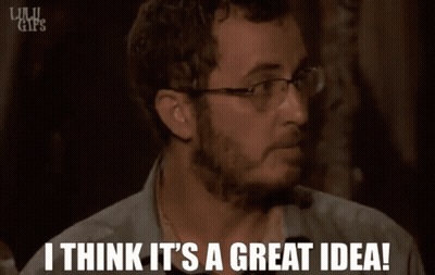Man In Gray Shirt Walking Through Woods Asking Why Are You Looking In My Bag GIF