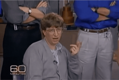 Man In Gray Sweater Interviewed On 60 Minutes GIF