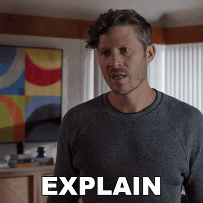 Man In Gray Sweater Says Explain GIF