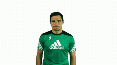 Man In Green Adidas Shirt Thumbs Down GIF