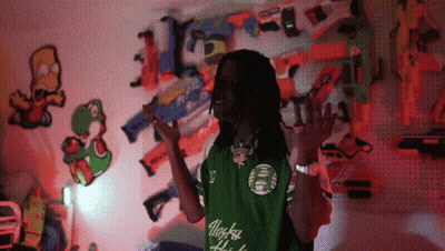 Man In Green Alaska Shirt By Nerf Guns GIF