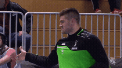 Man In Green And Black Jacket With Jako GIF