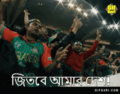Man In Green And Red Shirt Saying Gladesh GIF