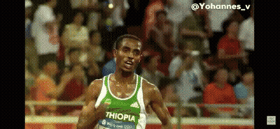 Man In Green And White Shirt Saying Thiopia GIF