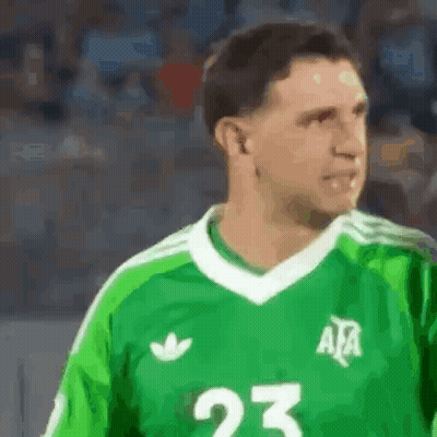 Man In Green And White Soccer Jersey GIF