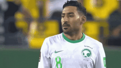 Man In Green And White Soccer Jersey Number 8 GIF
