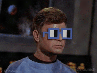 Man In Green And White Square Glasses GIF