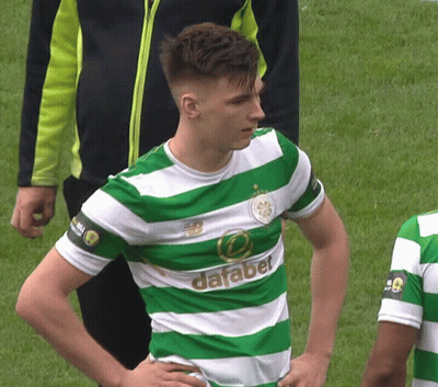 Man In Green And White Striped Shirt GIF