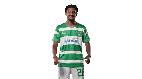 Man In Green And White Striped Shirt Number 28 Sticker