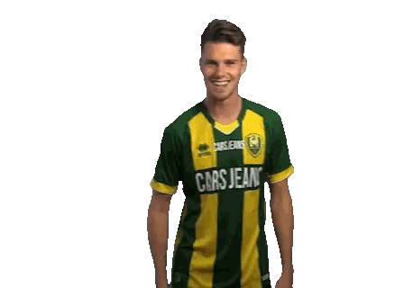 Man In Green And Yellow Striped Shirt Sticker