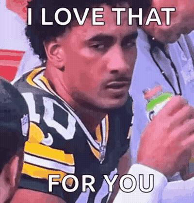 Man In Green Bay Packers Jersey Holding Soda GIF