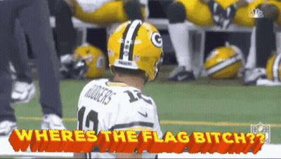 Man In Green Bay Packers Uniform Running GIF