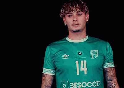 Man In Green Besoccer Jersey GIF