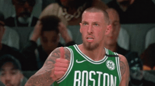 Man In Green Boston Jersey Giving Thumbs Up GIF