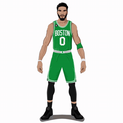 Man In Green Boston Jersey Number 0 GIF