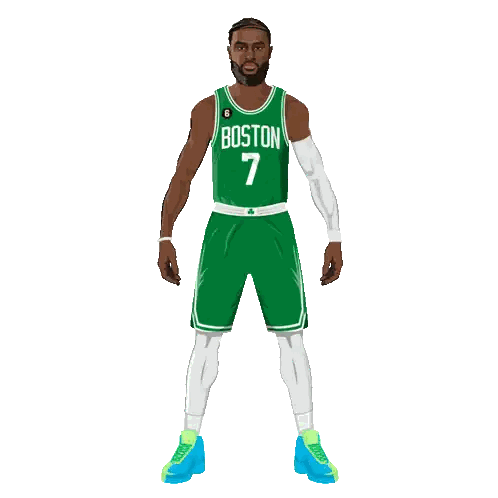 Man In Green Boston Jersey Number 7 Sticker