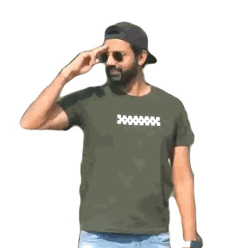 Man In Green Checkered T-Shirt Sticker