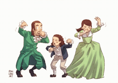 Man In Green Coat And Woman In Green Dress Holding Child GIF