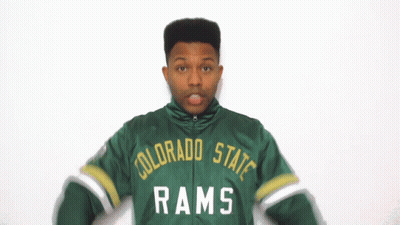 Man In Green Colorado State Rams Jersey GIF