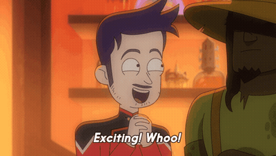 Man In Green Elf Costume Screaming I'm So Excited GIF