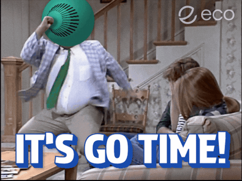 Man In Green Hat Saying Go Time GIF