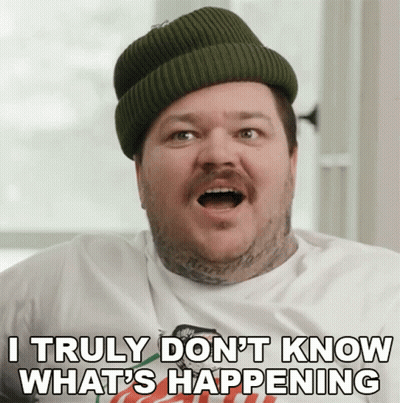 Man In Green Hat Says I Truly Don't Know What's Happening GIF