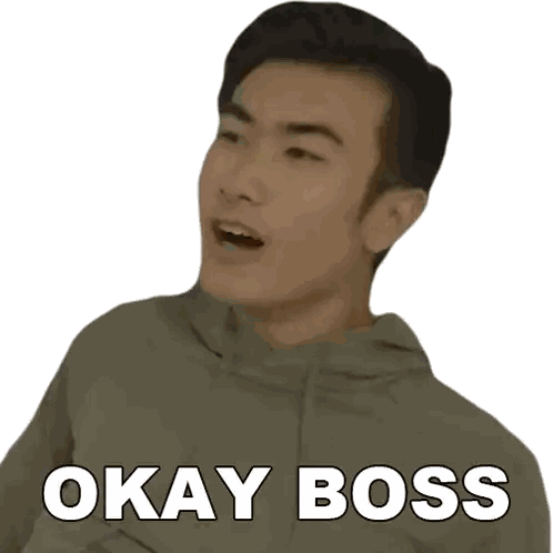 Man In Green Hoodie Okay Boss Sticker