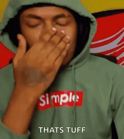 Man In Green Hoodie Saying That S Tuff GIF