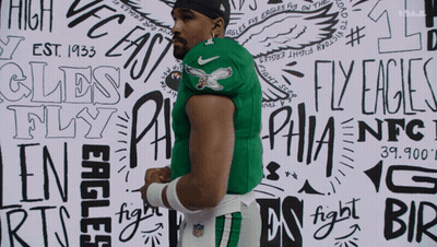 Man In Green Hurts Jersey GIF