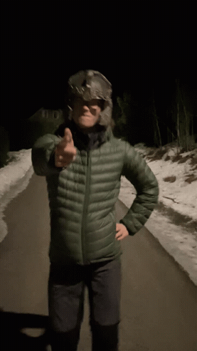Man In Green Jacket And Helmet Thumbs Up GIF