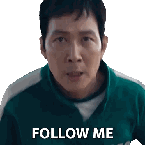 Man In Green Jacket Follow Me Sticker