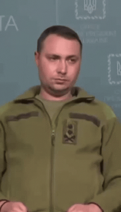 Man In Green Jacket In Front Of Office Of The President Of Ukraine GIF