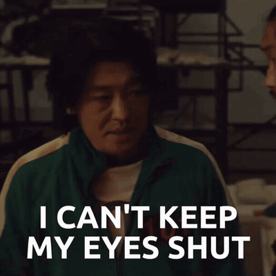 Man in Green Jacket Saying I Can't Keep Eyes Shut