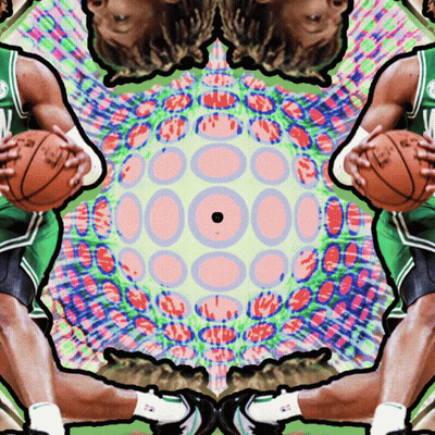 Man In Green Jersey Holding Basketball GIF
