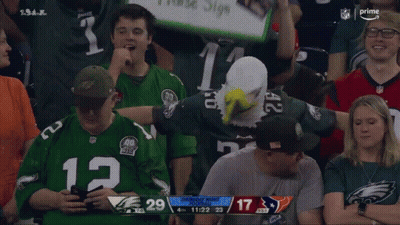 Man In Green Jersey Number 12 In Crowd GIF